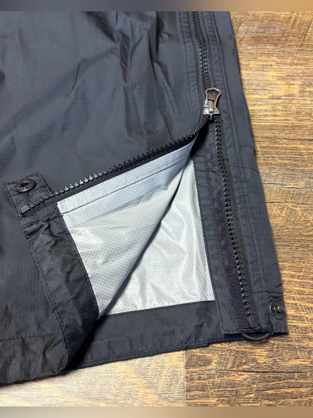 Marmot Precip Nylon Rain Pants Men's Large Black Full Side Zip Hiking